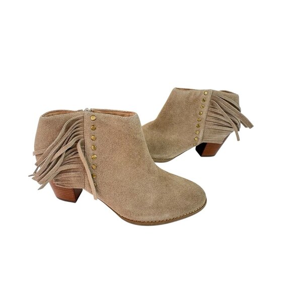 New Vionic Faros Comfort Ankle Booties Womens Size 9 Light Tan Suede Leather Zip - Picture 11 of 14
